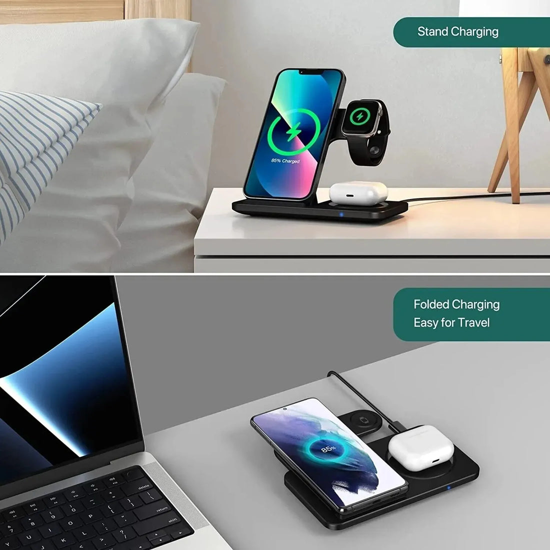 3 in 1 Wireless Watch Charger Stand